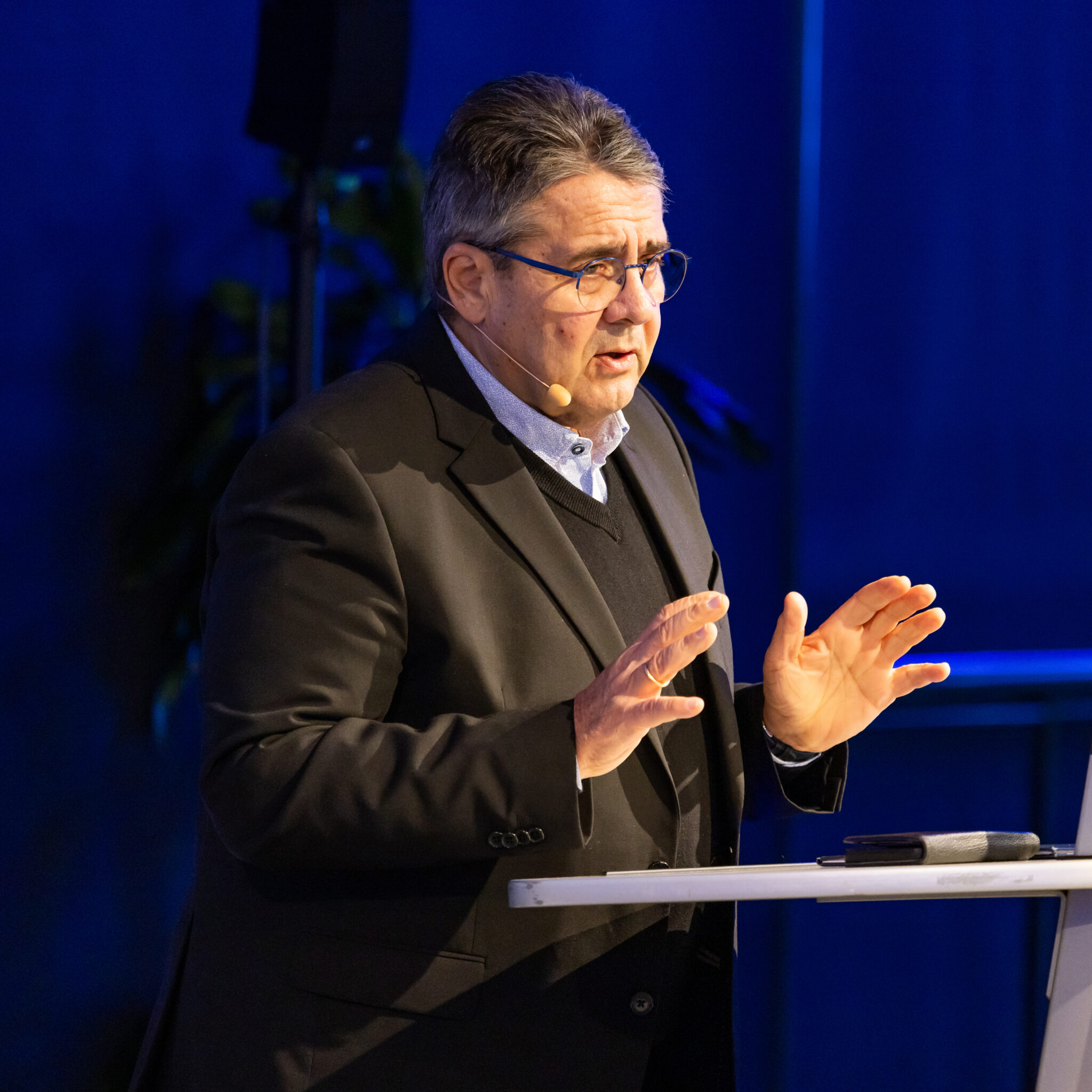 Sigmar Gabriel SPD, ehemaliger Vizekanzler, als Festredner in Braunschweig